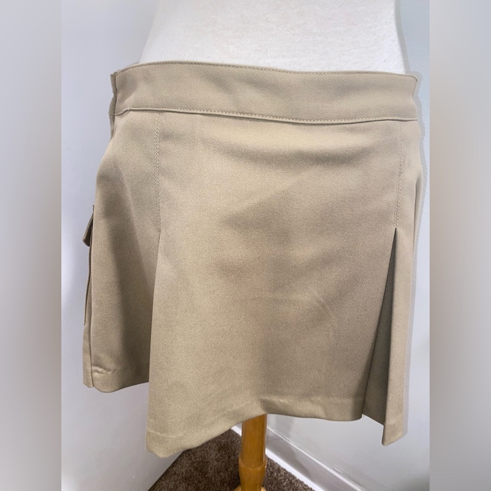 ZARA Beige Women's High Waisted Cargo Skort with Pockets - Size L - NEW - Picture 6 of 11